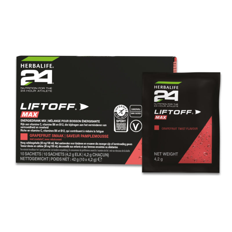 Liftoff Max H24 Saveur Pamplemousse 10 sachets par boîte 4,2 g